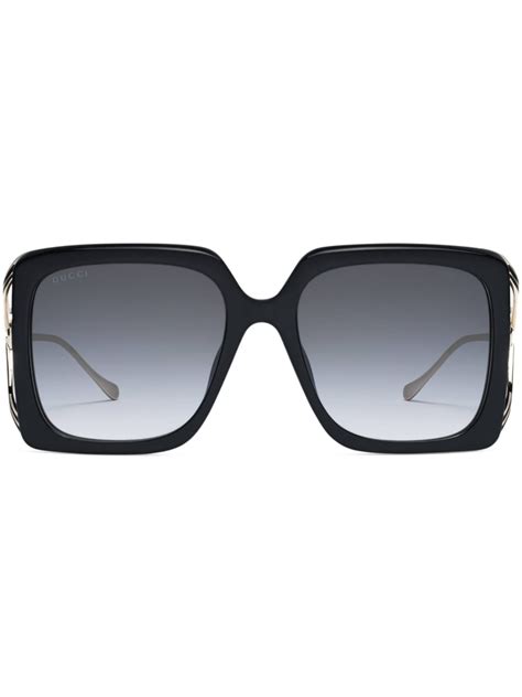 gucci inverted eye glasses|Gucci oversize rectangular sunglasses.